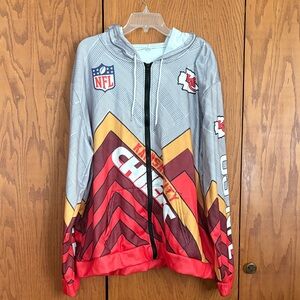 NFL Kansas City Chiefs Hooded Zip Jacket - Gray, Red, Gold